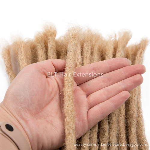China factory handmade faux dreadlock blonde dreadlock extension 100% human hair dreadlock extensions